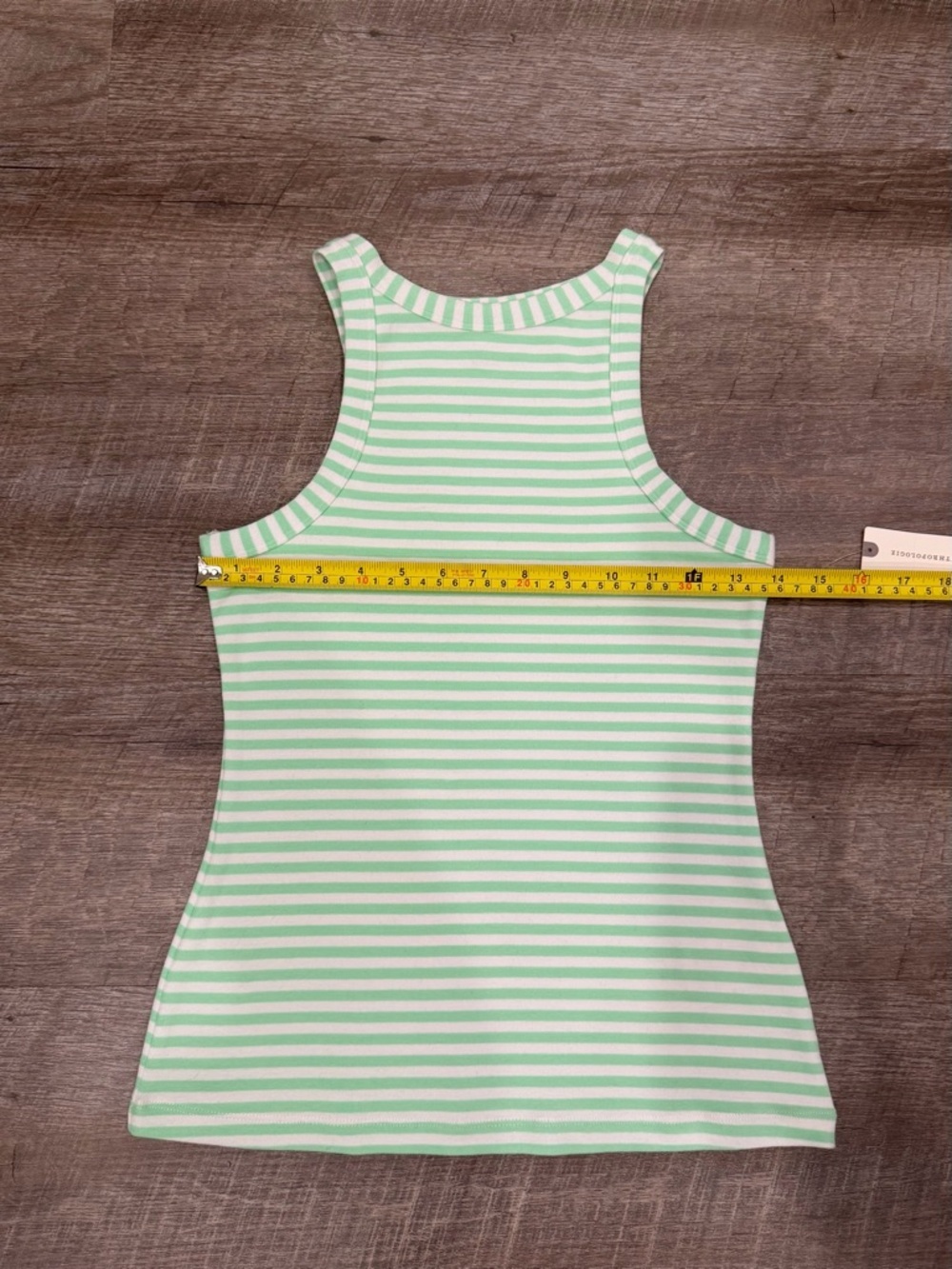 NWT Anthropologie Maeve Krista Stripe Tank Top Mint Green White XS Fitted Cotton - Picture 8 of 8